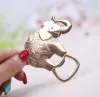 Goldfarbene Hochzeitsgeschenke und Geschenke, Weinflaschenöffner „Glücklicher goldener Elefant“.