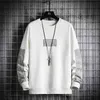 Męska bluza Crewneck Shirt Men Casual Hoodie Harajuku High Street Fashion Japan Style Koszula z długim rękawem Sprężyna i jesień 210924