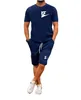 Tute da uomo per l'estate molti colori tessuto sottile in cotone stampa logo T-shirt e pantaloncini Splicing pantaloni sportivi casual Loose Street Leisure Fashion style