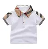 Baby Boys Turn-Down Collar T-shirts Summer Kids Short Sleeve Plaid T-shirt Gentleman Style Cotton Casual Tops Tees Boy Shirts Wholesale Price7543547