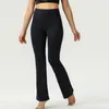 Completi da yoga Pantaloni a zampa di elefante Leggings Sport Donna Fitness Elastico in nylon Allinea Vita alta Stretto Allenamento Palestra Corsa Abbigliamento sportivo lululemens da donna