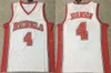 NCAA Basketball UNLV Rebels College 4 Larry Johnson Jersey Team Color White 스포츠 팬을위한 모든 스티치 통기성 면화 대학 유니폼 양질