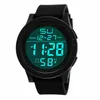 Zegarki na rękę 1PC Sport Ekran LED Digital silikonowy zespół wodoodporny budzik dla na zewnątrz działający wielofunkcyjny modny zegarki modowe