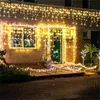Sznurki Thrisdar 6m 264LLLD Słoneczne światła sznurkowe Outdorek Outdorek Wróżka Święta Bożego Narodzenia na drzewo na patio