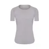 L156 Mesh Stiksels Ice-Feel Ademende Yoga Tops Vrouwen Terug Open Gat Fitness Kleding Korte Mouw Sneldrogend Lichtgewicht Sport Shirts