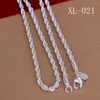 Chains WalerV 1pcs Rope Chain Necklace Jewelry Wholesale Fashion 4mm Twisted Men Women 20inchChains