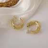 Clip-on-Schraubverschluss, modisch, koreanisches Metall, Vintage-Clip auf Creolen, goldfarben, geometrisch, rund, ohne Piercing, Schmuck, Brincos, Geschenkclip