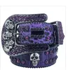 Cinturón Bb de diseñador para hombres y mujeres, cinturones de diamantes de imitación con diamantes de imitación brillantes multicolores