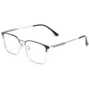 Sunglasses Half Rimless Optical Glasses Frame With Recipe Blue Light Blocking Eyeglasses Men Prescription Eyewear Oculos De Grau 3834JSungla