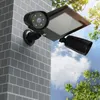 Solar Motion Sensor Light Dual Heads Solar Powered Spotlights Justerbart dubbelhuvud för utomhus