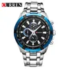 Curren Fashion Business Men Watch Analog Sport Clock полные стальные водонепроницаемые запястья для мужчин Relogio Masculino мужские часы T200113