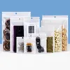 Vit Clear Självtätning Zipper Plast Retail Packaging Poly Pouches Självförseglingspåsar Paket med Hang Hole Partihandel LX4708