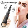 Contas de vibrador de vibradores de vibração Massagem Prostate Massage Butt Plug Plug Charge USB Masturbadores Anus Toys Sexy para homens Mulheres