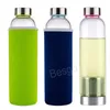 Sports Glass Cup Milk Outdoor Travel Portable Beverages Cups Water Mug With Protective Covers And Strainer Customizable Logo BH6393 TYJ