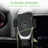 Support de chargeur de voiture sans fil 10W, support de téléphone pour grille d'aération, pour iPhone 13 12 11 XS Max Samsung S9 Xiaomi MIX 2S Huawei Mate 20 Pro 20 RS