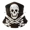 Basker calico jack 2 hink hatt sol cap pirat flagga korsbenar skalle ansikte mask vikbar utomhus fiskare hatberets