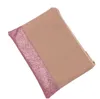 50pcs/lot High quality Glitter Cosmetic Bag Wholesale Blanks Shining PU Clutch 2 Colors Makeup Bag 20cmx14cm SN3704