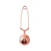 Rose Gold Tea Infuser med handtagsfilter i rostfritt stål SS304 BALL TEA MEEPER LOOSE LEAF FILTER6750304