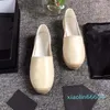 Moda-Kadın Sandalet Lüks Tasarımcı Ayakkabı Kalite Butik Klasik Vintage Espadrilles Rahat Ayakkabılar