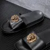 Cowhide Slippers Slides Beach Flip Flops Sandals Golden Chinelos Casual Summer Brand Mens Handmade