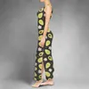 NoisyDesigns Women Bodycon 2 podzielone sukienka Kawaii Awokado Kwiatowy wzór Długo lato rękawów klub nocny Ropa Mujer Verano 220627