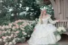 Abiti da sposa vintage in pizzo bianco rinascimentale con abito da ballo medievale vittoriano maniche lunghe abito da sposa da giardino corsetto a strati plus size abiti da sposa gotici 2022