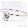 Bracciali a catena a maglie Vendita di gioielli Pandora2022 Ins Nuovo braccialetto Pandora femminile a forma di cuore Famiglia Versatile Consegna a goccia 2021 Zjpew