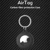 Apple Airtag Case için Karbon Sert Koruyucu Anti-Çizgi Anti-Çizelge Anti Anti Knoka Kapak Apple AirTags Mat Slim TPU Döngü Koruyucu Kılıf Kabuğu