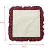 UPS Sublimation Blank Pillow Case Red Lattice DIY Heat Transfer Printing Cushion Cover Throw Sofa Pillowcover Home