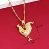 Colliers de pendentif Fashion Femmes Bijoux Gold Color Animal Collier de poulet