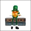 Décoration de fête Fournitures d'événements Fête Maison Jardin Jours Irlandais Décor Patricks Day Poupée Sans Visage Personnes Âgées Trèfle Vert Poupées Saint Cadeaux Rrb