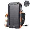 Banque d'alimentation solaire Mah étanche Portable chargeur solaire batterie externe batterie externe avec lumière de camping Led J220531