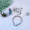 Party Decoration Silver Alien Glasses Martian Headband Set Costume Accessory Head BoppersParty