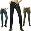 Motorcycle Apparel Female Riding Pants Loong Biker Locomotive Cycle Sports Racing Protective Jeans Women's Slim Fashion Casual TrousersM
