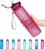 1000ml Outdoor Water Bottle with Straw Sports Bottles Hiking Camping Drink Bottle BPA Free Colorful Portable Plastic Mugs