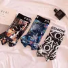 Men Sexy Bird Mid Waist Fish Flower English bet Print U Convex Underwear Shorts Men's Boxer Briefs Printed Panties G220419