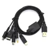 Cordons de câble de charge de chargeur USB 5 en 1 pour PSP pour WIIU pour console de jeu GBA SP