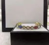 Hoogwaardige sieraden Open Clasp Bracelet ingelegd met kleur grote diamanten versie messing armband luxe bruiloft