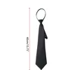 Women Men Retro Solid Color Black Narror Neck Tie With Adjustable Lazy Zipper Student Pre-tied Skinny Necktie Clothing For