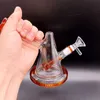Mini 5.5 inch Orange Glass Water Hookahs Bong Cone Smoking Pipes Male 14mm Accessories