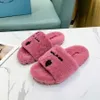 2022 Luxury Slide Designer Fashion Women Wool Sandals Warm Comfort Slippers Woman Slipper Shoes Autumn Winter Slides Scuffs Sandal Size 35-40 28Color