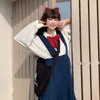 衣類セット女性の日本の甘いかわいい大学スタイルのスリムドレスオールマッチの長袖シャツセットスクールガール均一な