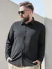 Camicie da 8xl da 8xl da uomo maniche lunghe maniche lunghe nere puro cotone camicia slim