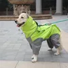 Vattentät hund regnrockar Fashion Dogs Jacket Wear Jumpsuits med huva för små medelstora petrockdräkt LJ200923