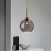 Pendant Lamps Glass Lamp LED Amber Industrial Chandelier Light For Bedroom Bedside Kitchen Dining Table Hanging Lighing Indoor DecorPendant