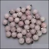 Charms Jewels Conclus￵es Componentes de pedra natural Pilar hexagonal Heart Cross Cruz Waterdrop Shape Rose Quartz Pingents para fazer colar de bricolage