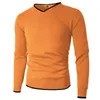 M5XL Mäntröjor Pullover Spring Cotton Vneck Solid Slim Sweater Jumpers Autumn Mane Knitwear Man Plus Size Simple Style 220817