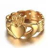 Wedding Rings Classic Northern Ireland Style Claddagh Heart Love Ring Glamour Ladies Party Jewelry245u