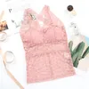 Bustiers & Corsets Sexy Crop Top Lace Wireless Lingerie Vest Women Ladies V-Neck Tank Beauty Back Hollow Tee Camisole Feminino CamiBustiers