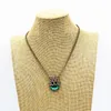 Pingente colares de comércio exterior oco out verde quadrado cristal simples moda colar para mulheres